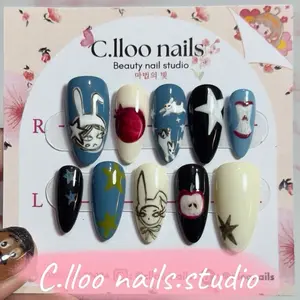C.lloo Nails Studio Kuku Press On Dengan Desain Lucu dan Unik untuk Tampilan Cantik dan Stylish