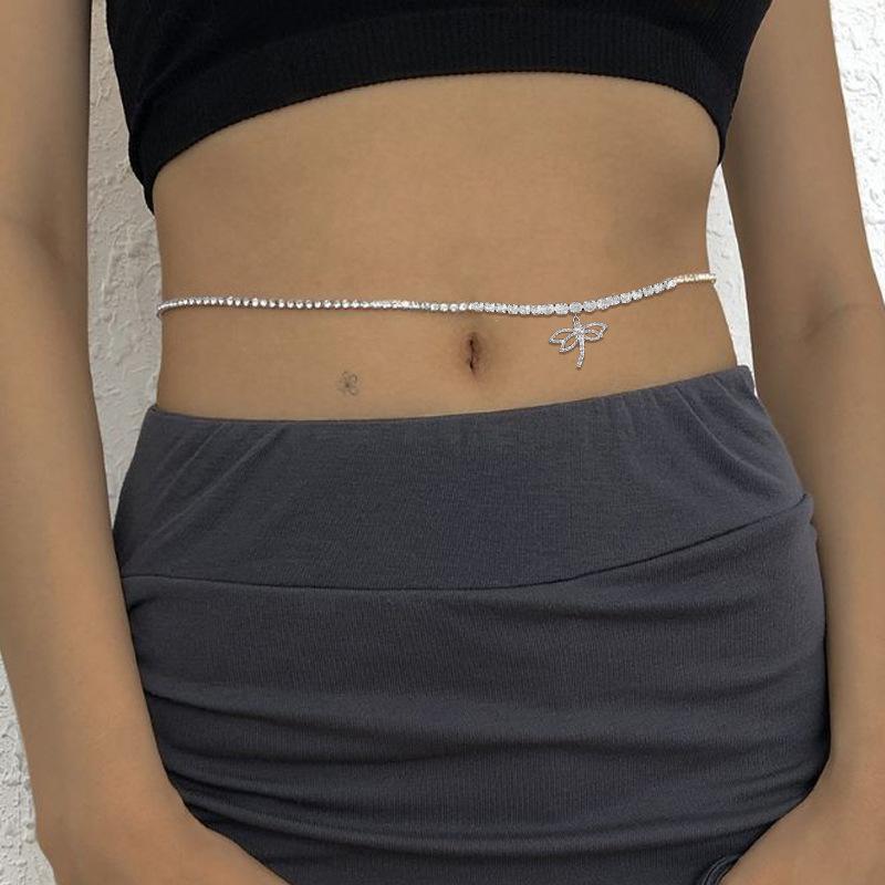 Product Introduction of Fashion Personality Rhinestone Multi-Layer Love Waist Chain Cross-Border Hot Selling Nightclub Sexy Belly Chain European and American Waistchain 5