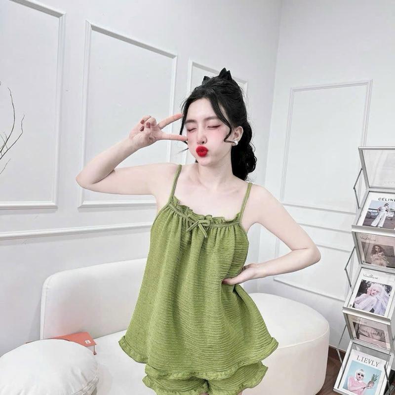 [BIGSIZE] Đồ Bộ Ngủ 2 Dây Chất Liệu Xốp Nhật Jerry Home 3