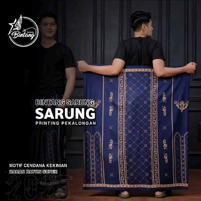 BINTANG SARUNG [RAYON PREMIUM]-Sarung New Arrival Sarung Gloyor Dewasa Motif terbaru Kekinian Santri Ramadhan 2025  Nyaman Muslim Pekalongan 1