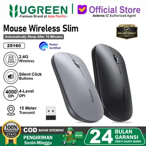 UGREEN Mouse Wireless Bluetooth 2.4GHz Silent Klik 5Level 1000-4000DPI