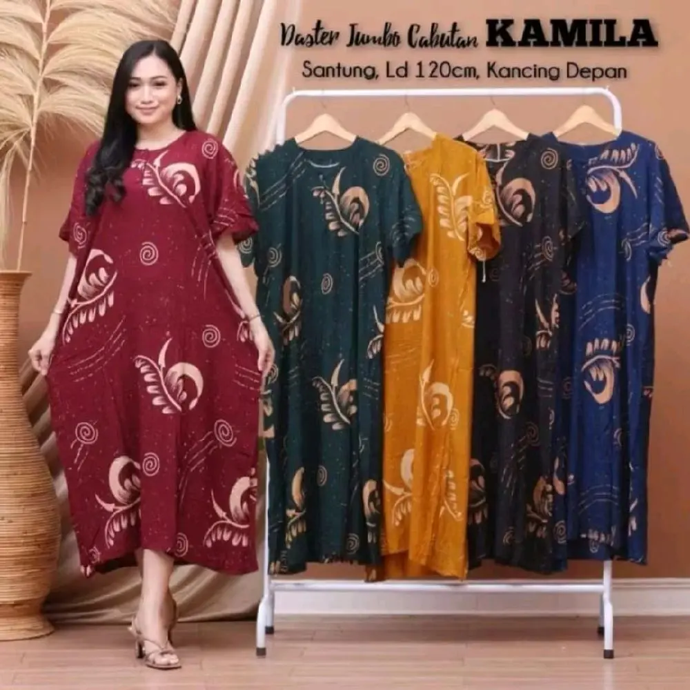 Daster Jumbo 100rb Dapat 4pcs Bahan Rayon Premium Super Adem Nyaman Dipakai Sehari Hari Busui Friendly Daster Jumbo Kancing Depan Daster Rayon Bumil Dress dastertik tok Motif Batik