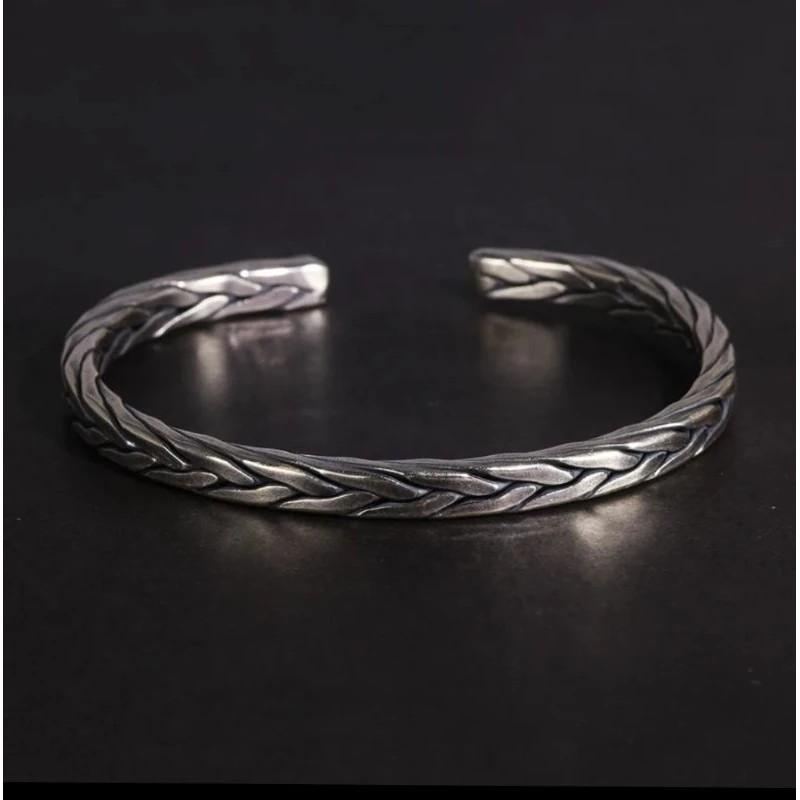 GELANG RANTAI BAJA TITANIUM PRIA MODEL PLAT C ANTI KARAT Bracelets