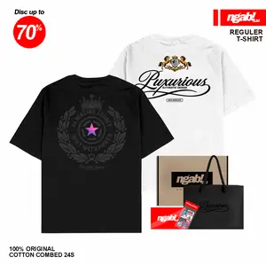 BLACKLINE - Buy 1 Get 2 Kaos Baju Distro Spesial Bundling Super Keren Luxurious,Blackline legacy BD084 Hitam Unisex Pria Wanita Cotton Combed 24s