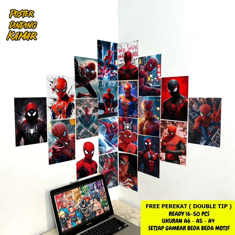 Poster Dinding Kamar spiderman HD / Poster spiderman  / Poster Kamar / Hiasan Dinding / COD
