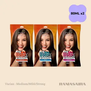MAKARIZO Hair Energy Easy Straight 80ml Step 1 Dan 2 (1 SCHT) Obat Pelurus Rambut / Smoothing / Rebonding