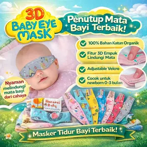 3D Baby Eyemask / Kacamata Jemur Bayi / Penutup Mata Bayi / Eye Mask Baby Anti Silau / Eye Mask Baby Sun Protector