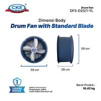 Gambar CKE Drum Fan DFS Series 20 Inch 220V Standard Blade Blower Tabung Exhaust Ventilasi Pabrik Gudang dari CKE Fan Official Kota Administrasi Jakarta Barat 3 Tokopedia