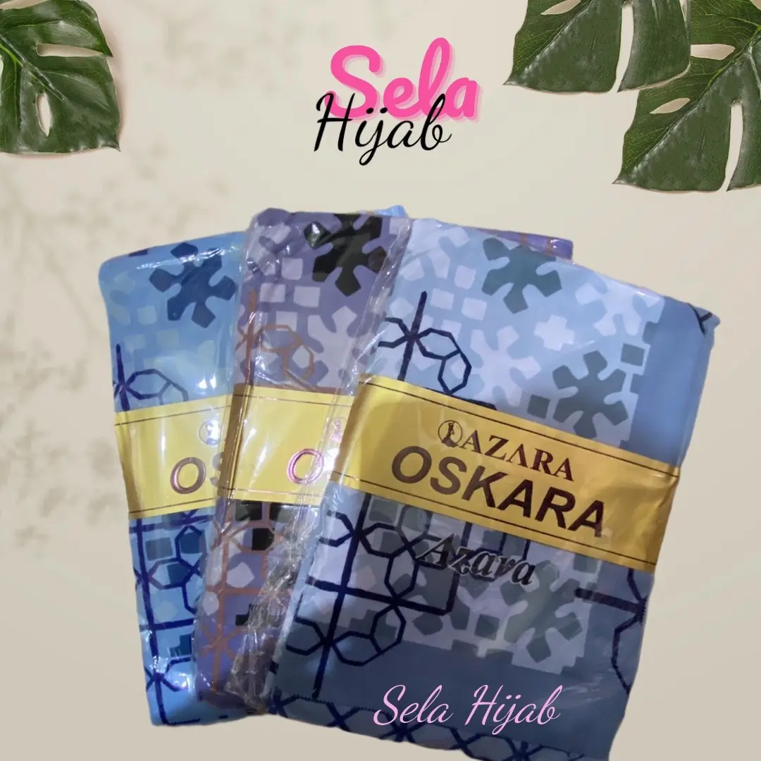 Hijab Segi Empat Oskara Motif Ukuran Standar 110 x 100 cm - Voal Syari Katun Lembut