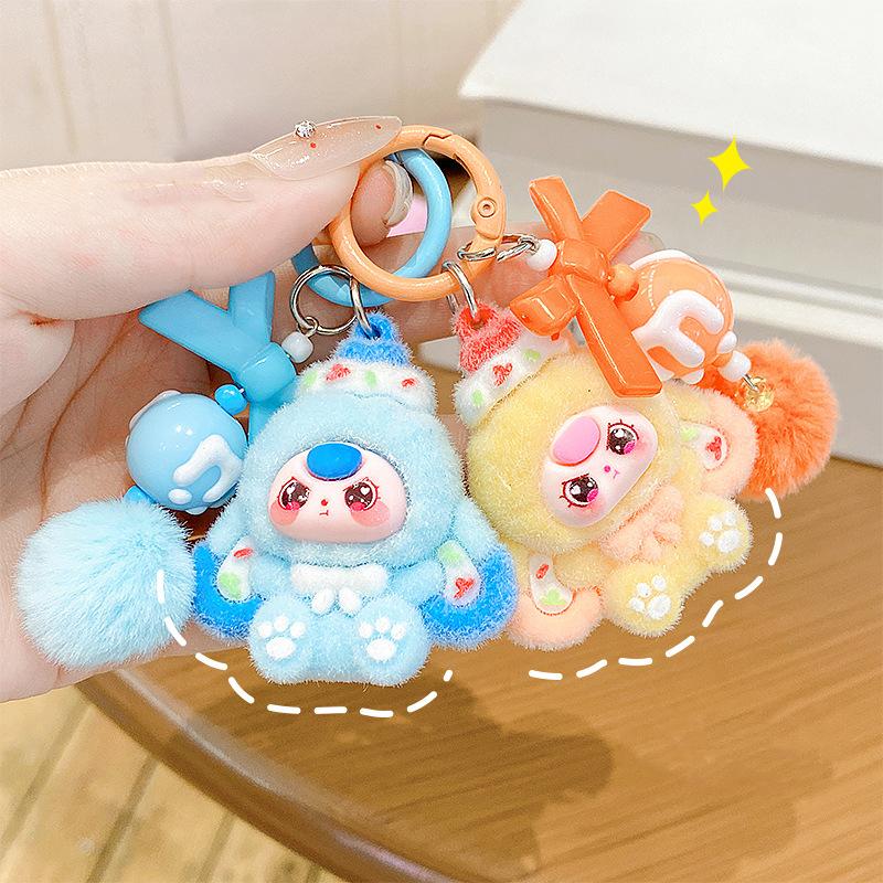 Móc Khóa Baby Three Cute Mini 5cm Phụ Kiện Treo Balo Hot Trend mock hoaxinh