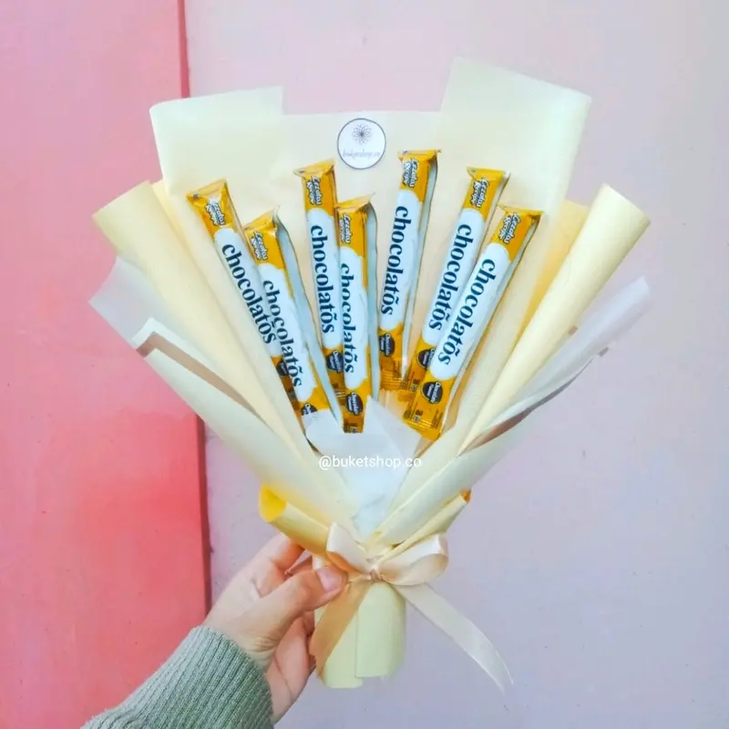 Buket Snack Warna Random Murah Wisuda Anak Hadiah Kertas - Ukuran 15-20 cm - Food, Cookies 0