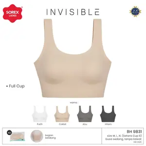 Sorex Bra Top Seamless Tanpa Kawat Full Cup Busa Sedang Cup B BH 9831