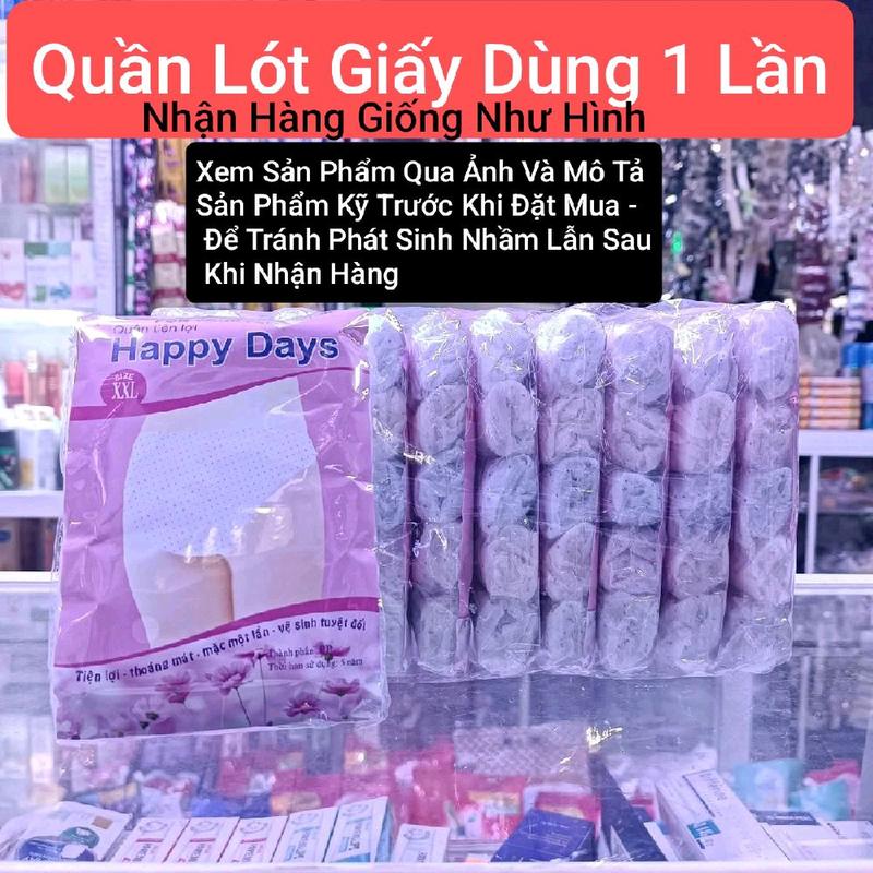  Combo 50 Quần Lót Giấy Happy Days Dùng 1 Lần Women Sản Phẩm Như Mô Tả Như Hình 