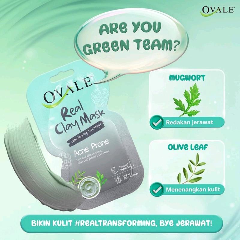 OVALE Real Clay Mask Sachet / Tube 4