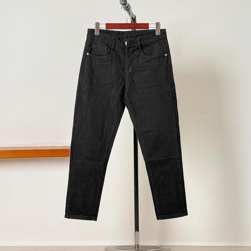 Quần jean nam màu đen trơn chất bò co dãn 4 chiều mẫu mới chuẩn shop quần bò nam Menswear Pants QJP9EV20
