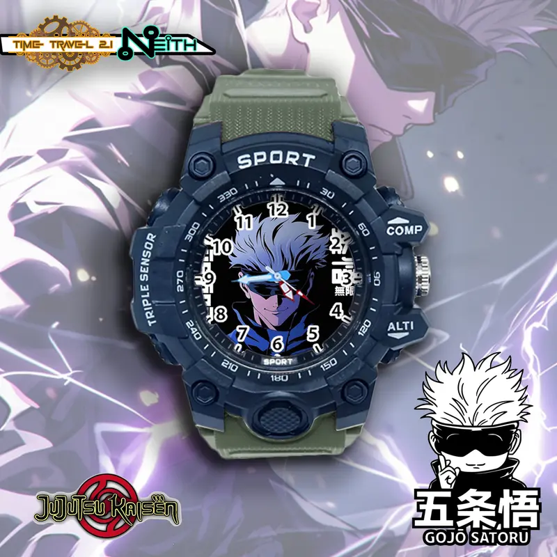 Jam Tangan Sport Anak Terbaru GOJO JUJUTSU KAISEN Strap Ruber Sporty Anti Air /Jam Tangan Spor JJK10AX02 5