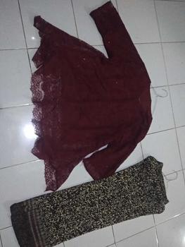 Product Review of PROMO SET KEBAYA RINJANI JUMBO KEBAYA BURKAT ORIGINAL Dress Setelan Baju Wanita Tebal from N**a 0