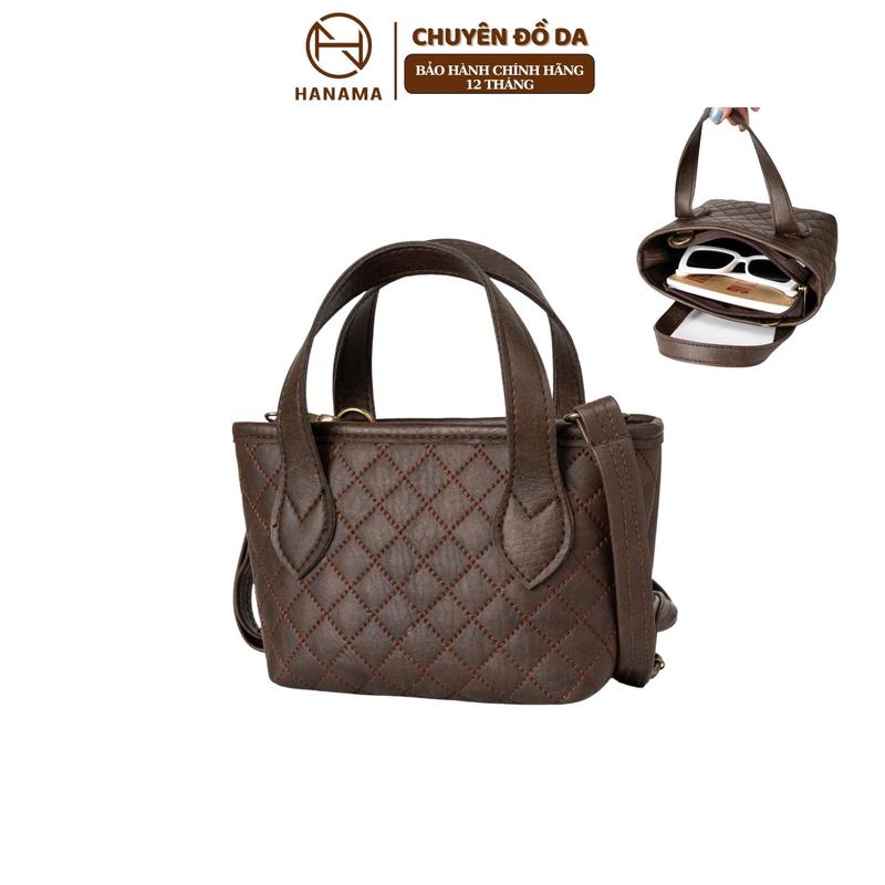  Xả kho HERA 11 - HERA 23 trám nâu - trám đen Túi xách nữ đeo chéo thời trang Hanama full Khóa mạ đồng cao cấp chống xước Da Bag Women 