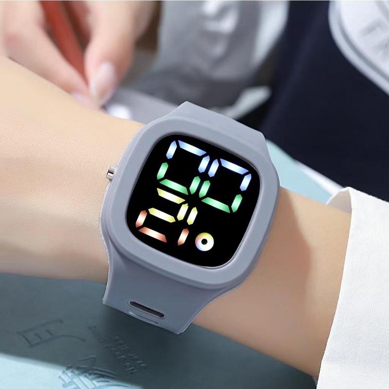 Jam Tangan Digital LED Wanita Dan Pria Strap Rubber Electronic Fashion Tahan Air Electronic Fashion Couple Anak Remaja 3