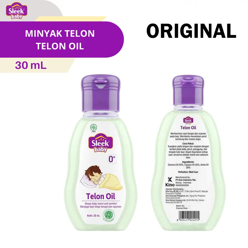 Sleek Baby Telon Oil Minyak Telon Bayi Murah Original - COD Bisa Untuk Perut 0