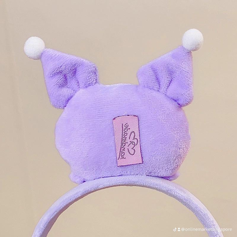 Product Introduction of Sanrio Headband Big-Eared Dog Three-Dimensional Doll Pressed Melody Kuromi Makeup Face Wash Hairpin Cotton Synthetic Nylon Plastic Metal Coating Daily Retro Casual 24