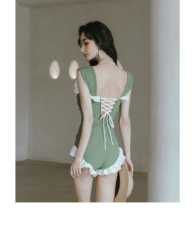 Product Introduction of Swimsuit Female Online Influencer Popular Elegant Young Maiden Sexy Super Fairy Bikini One-Piece Hot Spring Clothing 5