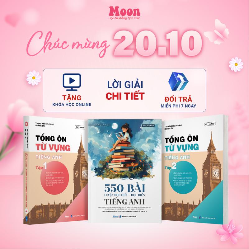 Combo từ vựng đọc hiểu tiếng anh cô Trang Anh Moonbook