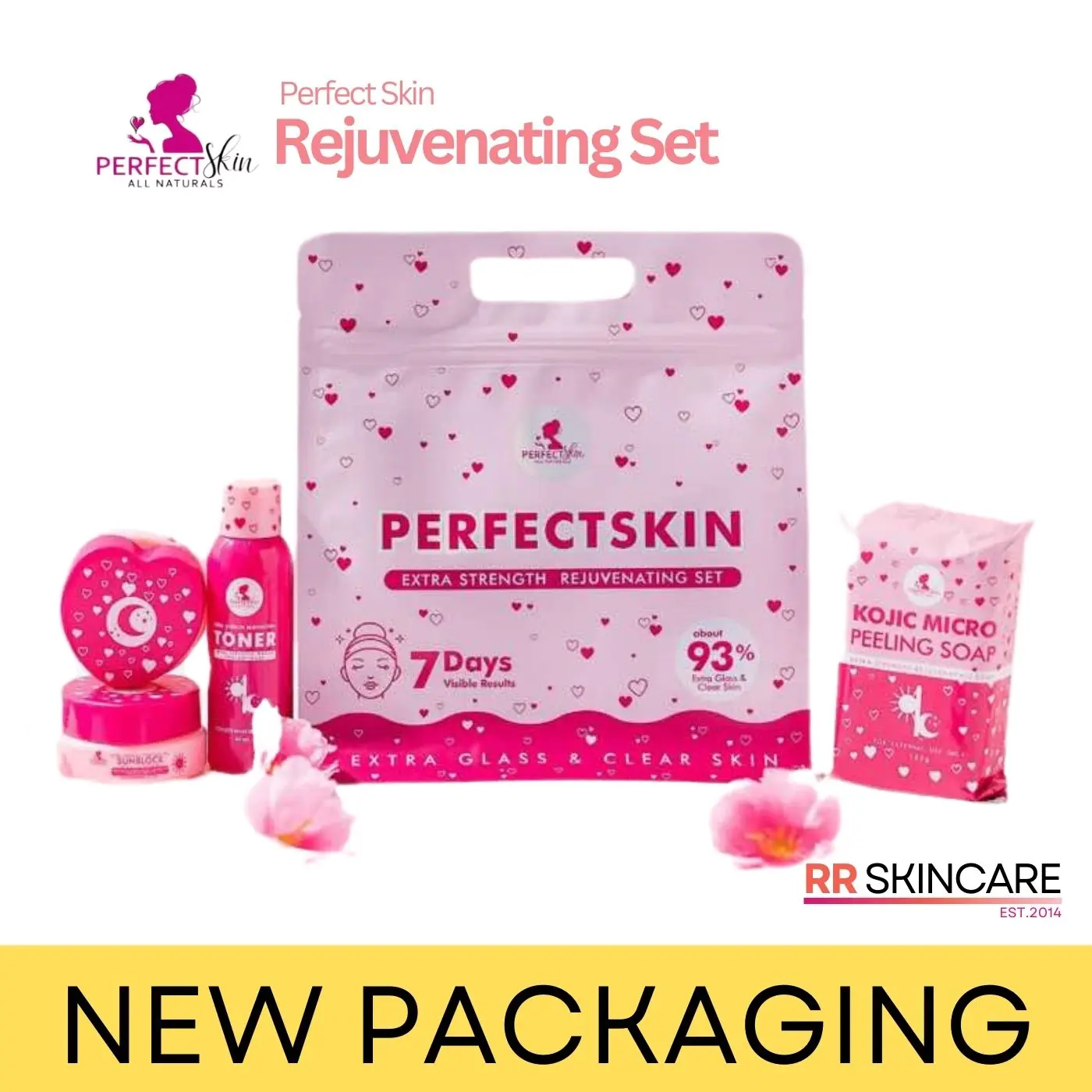 Perfect Skin Rejuvenating Set Extra Strength  All Skin Types Whitening New pack Skincare Cream Kojic