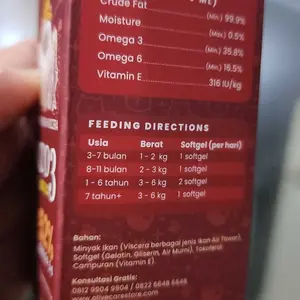 Olive Care Minyak Ikan Kucing VISCO3 & SALMONIC Murni dan Alami Non-GMO Tinggi Omega 3 EPA DHA dan Omega 6 Fish Oil untuk Kesehatan Kulit dan Bulu, Daya Tahan Tubuh, Kesehatan Jantung, Mengatasi Bulu Rontok, Dermatitis dan Anti Inflamasi