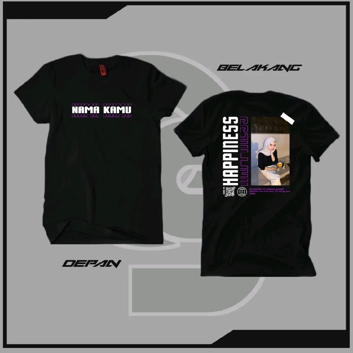 Kaos Aesthetic No.01 (BISA REQUEST GANTI FOTO + TULISAN) Sablon DTF