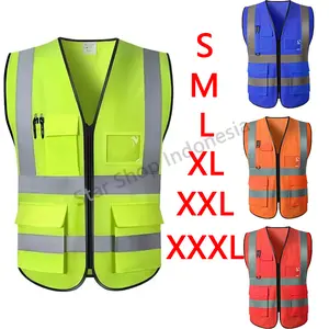 Safety Vest Proyek Polyester / Rompi proyek Safety Polyester