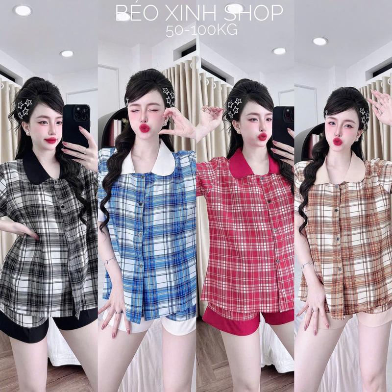 Đồ Bộ - Đồ Ngủ Quần Áo Đùi Pijama Bigsize 50-100kg Vải Lụa Nhật Lạnh Mặc Cực Thích Nữ Nhung Lịch Women Quần Ngủ - A.5002