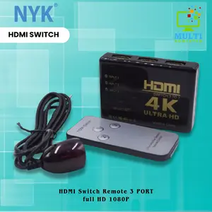 HDMI Switcher 3 port Device Switch with Remote Control MTK-MT-SW301-M Computer