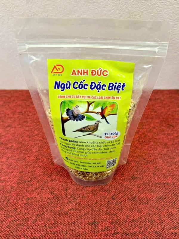 Ngũ cốc cho chim gáy ngũ cốc 12 loại hạt dành cho chim gáy và vẹt gói 400gram