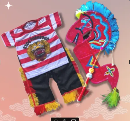 Set baju reog dan jaranan kuda lumping+cambuk Fashion 4