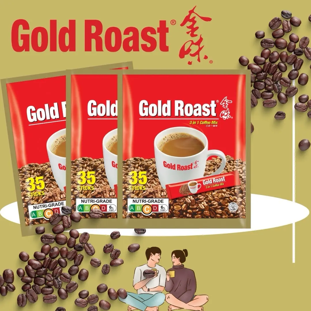 Gold Roast 3in1 Instant Coffeemix (20g x 35 sticks) with Sugar, Creamer. Instant Coffee Powdered Beverage