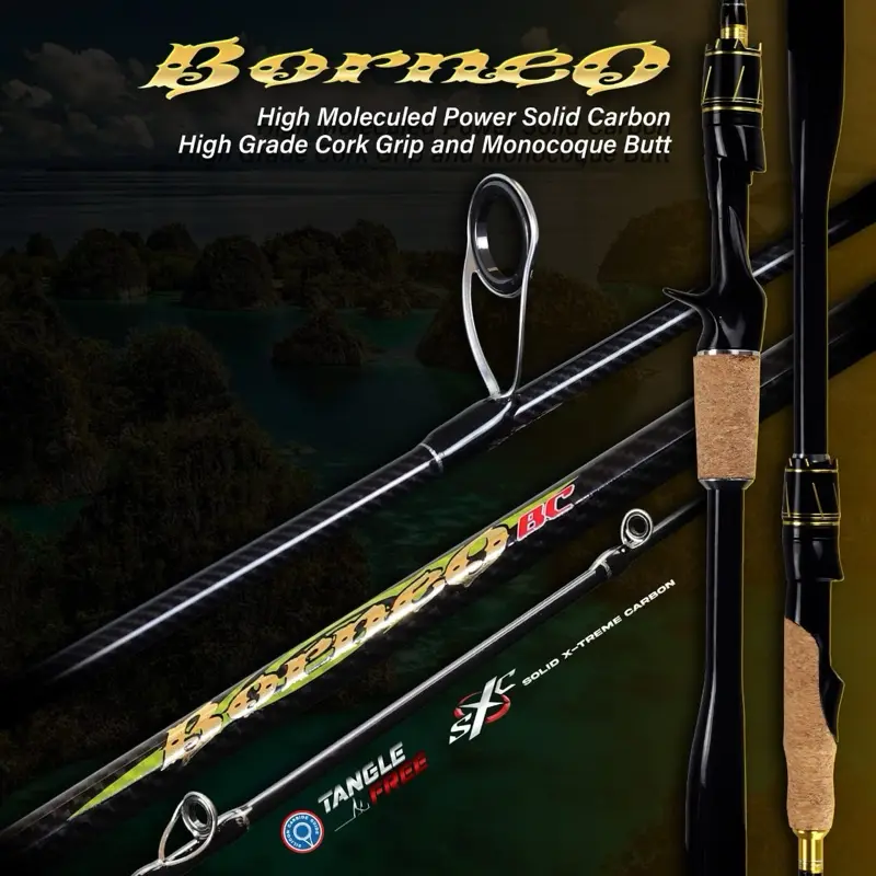 Joran shikari borneo spining dan baitcasting alat pancing 1