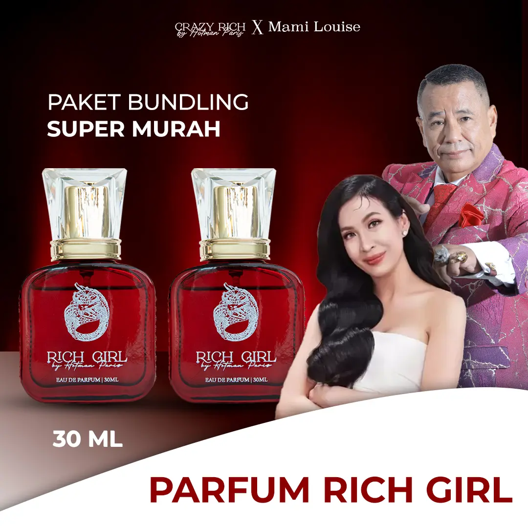 LIVE LOUISSE X HOTMAN PARIS PAKET BUNDLING Parfume Rich Girl By Hotman Paris ( For Women ) (2PCS) TRAVEL SIZE 30 ML