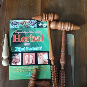 Buku Petunjuk Titik Refleksi Alat Bantu Terapi Pijat Manual Repleksi Dan Ramuan Herbal Tradisionl Panduan Cara Memijat Pemijat Mandiri Tutorial Pijit Penggunaan Book Pijat Terapi Punggung Refleksi Tubuh Badan Kaki Kepala Tangan Aksesoris