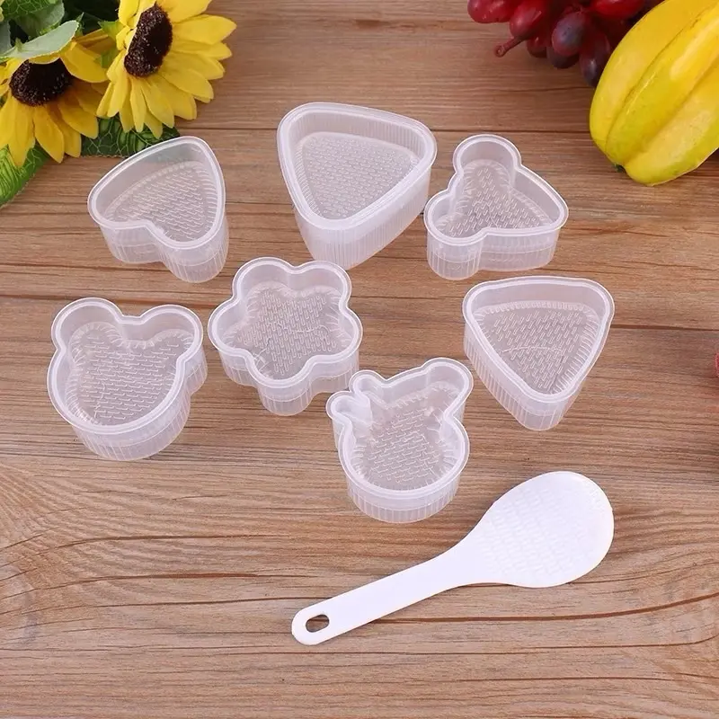 ￼Khuôn Cơm Dễ Thương Hình Hoạt Hình 7 Chiếc Hộp Cơm Trưa Trẻ Em Khuôn Bento 8