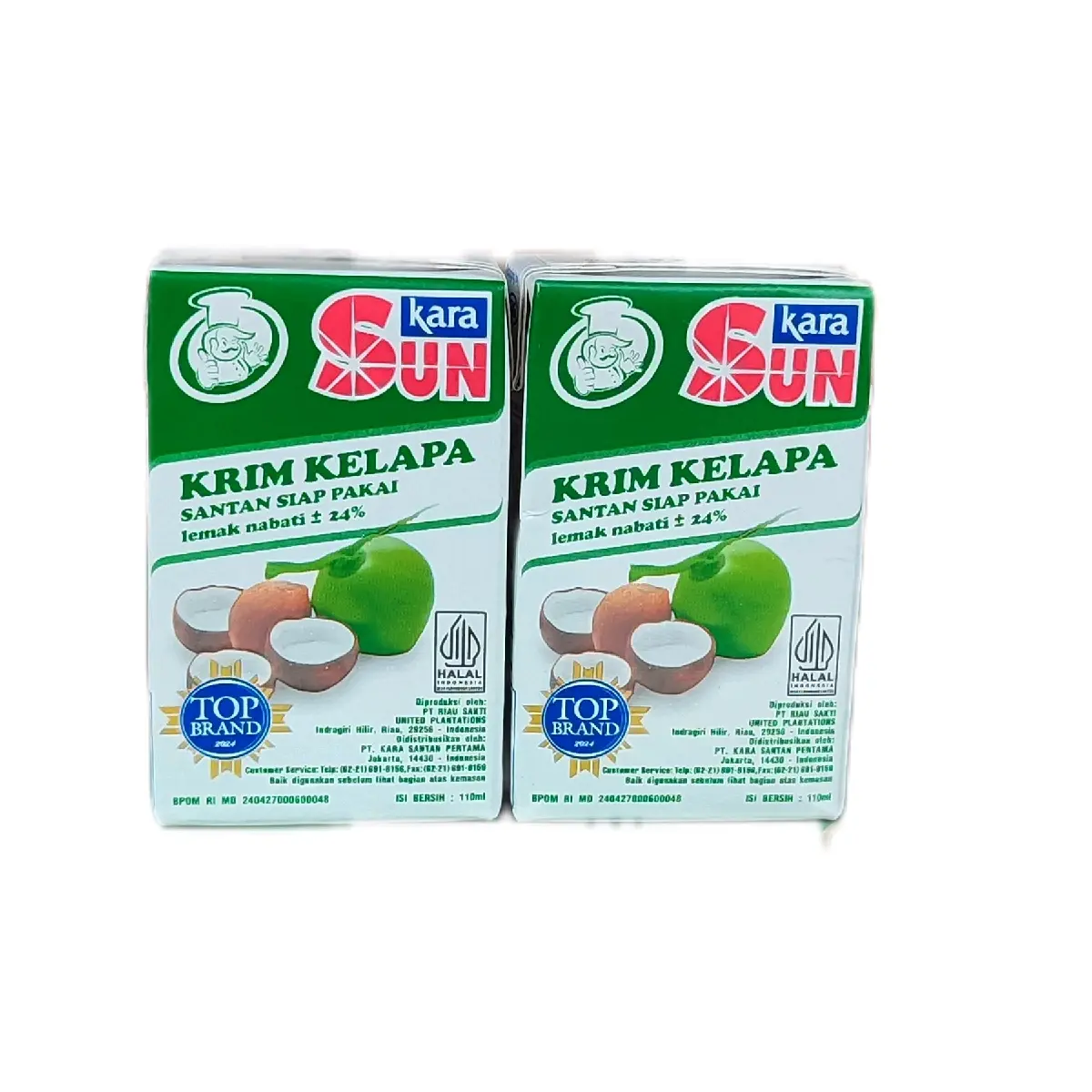 kara sun santa krim kelapa cair siap pakai 110ml Santan