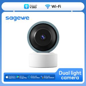 Kamera Bayi, SAGEWE, Kamera IP WIFI dan Tanpa Wayar CCTV, dengan AI Pintar, Kalis Cuaca IP66