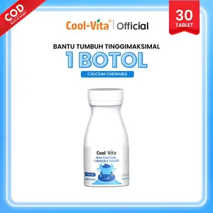 Coolvita Calcium Chewable New Zealand Milk Flavor - Suplemen Kalsium Kunyah untuk Kebutuhan Tulang, Otot dan Gigi Harian - Original & BPOM