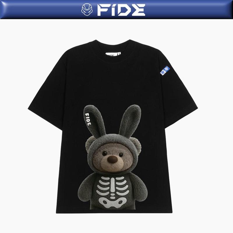 Áo thun FIDE Teddy unisex form rộng nam nữ local brand cổ tròn oversize- AT215