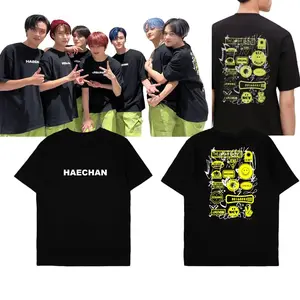 Kaos pria wanita dream konser in dream japan request nama member hitam bonus foto 3pcs