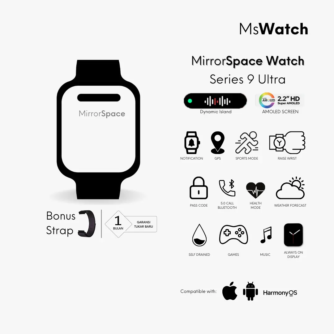 MirrorSpace Watch Series 9 Ultra with Dynamic Island
