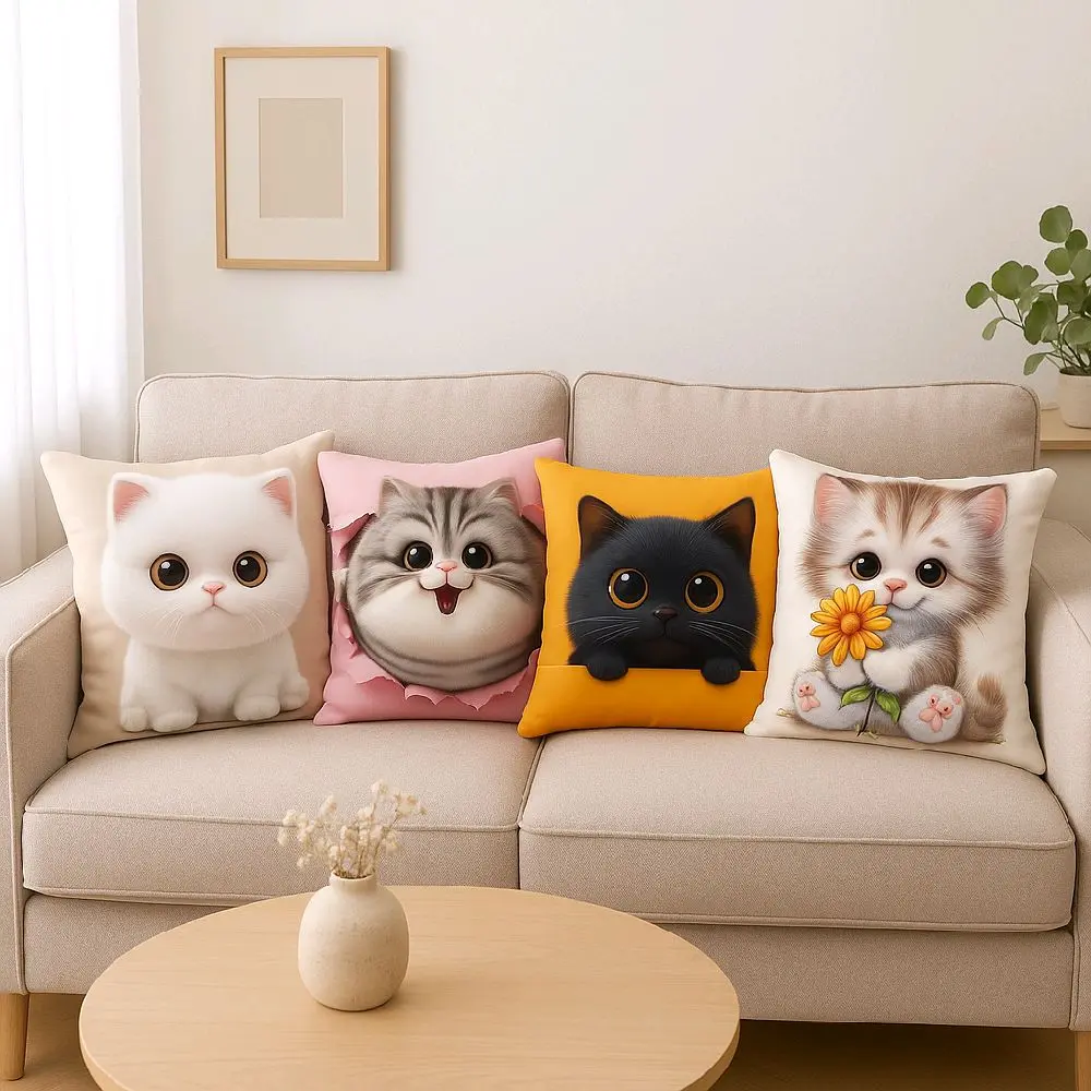 SARUNG BANTAL SOFA CUSHION SOFA PRINT CAT LOVER SERIES