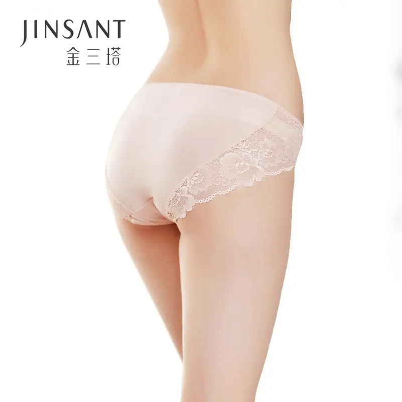 JINSANT Mulberry silk women's sexy lace underwear NZF7A204