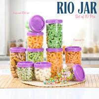 Gambar Cpm paket toples rio jar 10 in 1 (S5 dan M5) toples bening cantik /toples lebaran - rio  s5 dan m5 ungu dari CPM Shop_NEW Kota Tangerang 1 Tokopedia