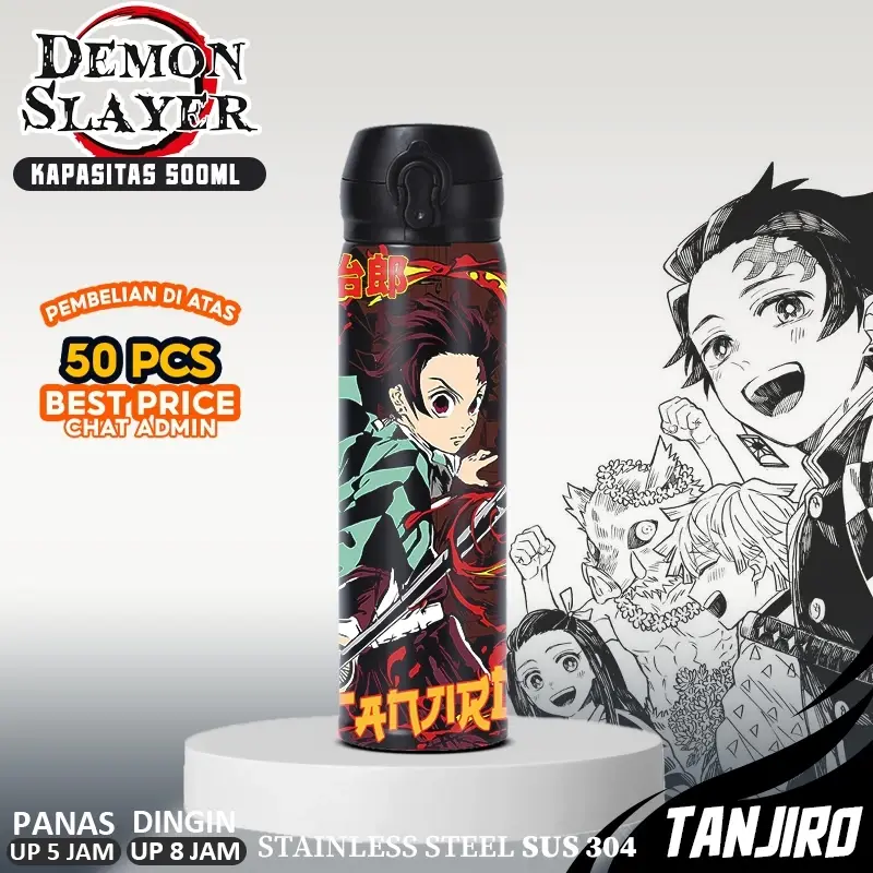 Botol Minum Custom Tumbler ANIME Jujutsu Kaisen Demon Slayer SPY X Family Vacuum Tumbler 2